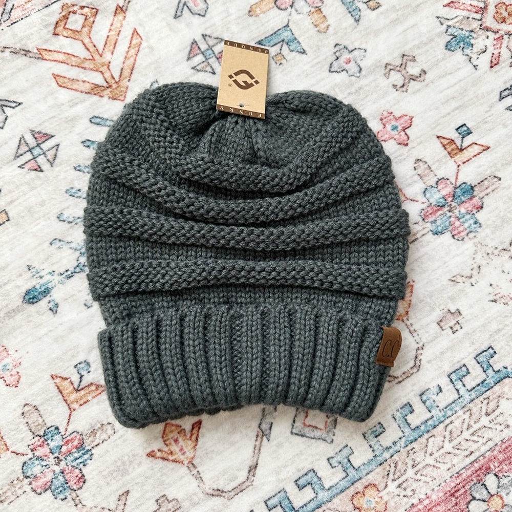 NEW CC Cozy Gray Knit Beanie